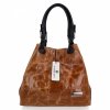 Kožené kabelka shopper bag Vittoria Gotti hnědá V692754